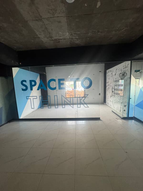 office space for rent For Software house Call centre setup main road front in johar town very hot location best opportunity for office (CO Working Space 1