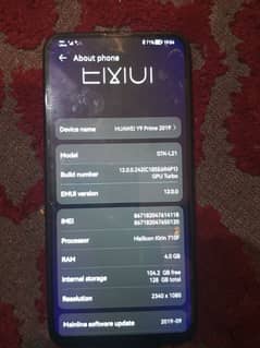 Hauwei y9 prime (4-128)  mobile for sale