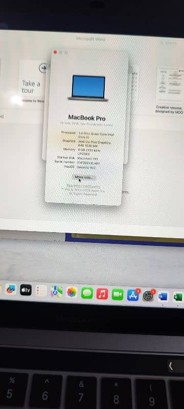 MACBOOK PRO 2019 8GB RAM 128GB BRAND NEW 1 MONTH USED ONLY WITH BOX 10