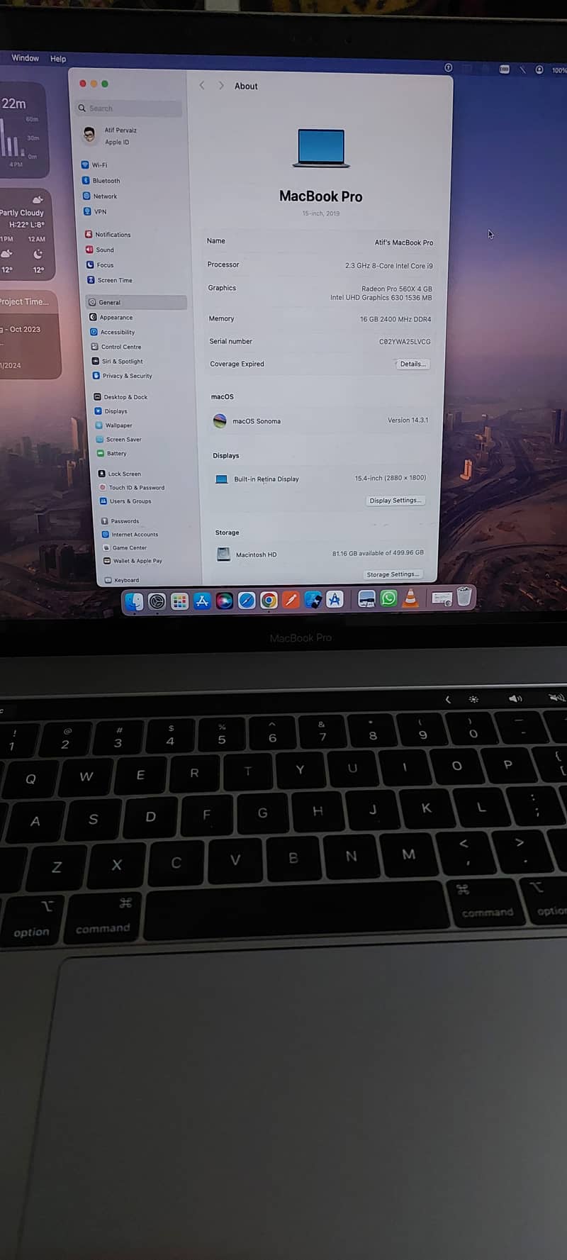 Macbook Pro 2019 16'' inch 16/512GB i9 1