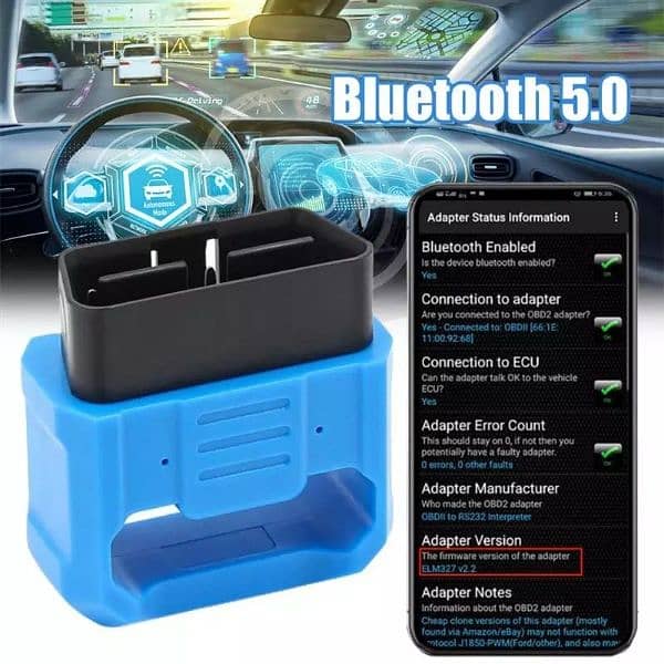 New OBD2 V018 Car Diagnostic Tool 5.0 ELM327 V2.2 Scanner Android/IOS 7