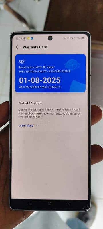 Infinix note 40 2 month used only 6