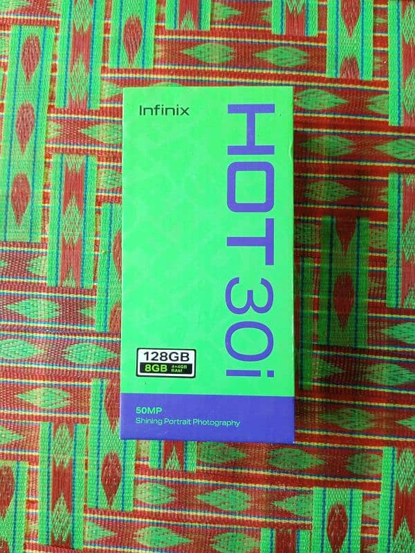 infinix hot 30i 8/128gb with box just 3 month use 10 by 10 condition . 8