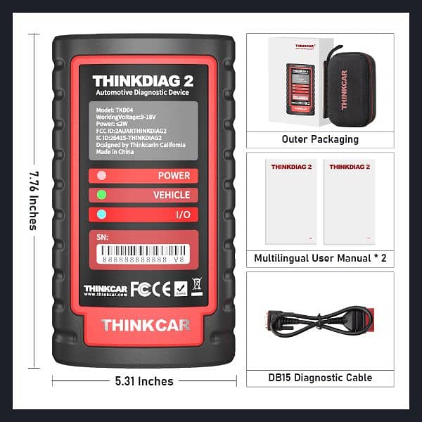 Thinkdiag 2 All Car CANFD Protocols Reset service OBD2 Diagnostic Tool 0