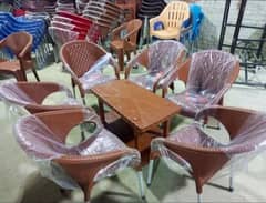 plastic Chair table 6 Chair with table wholesale price 0