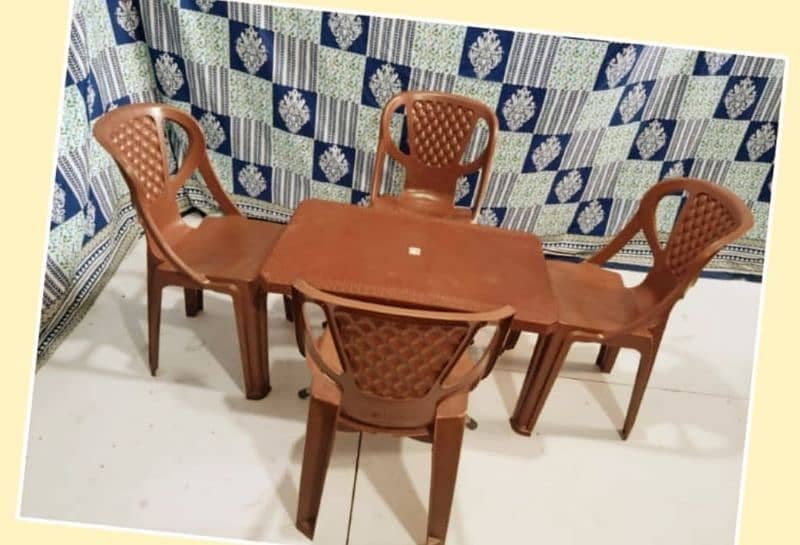 plastic Chair table 6 Chair with table wholesale price 6