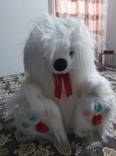 New untouched teddy bear in white color