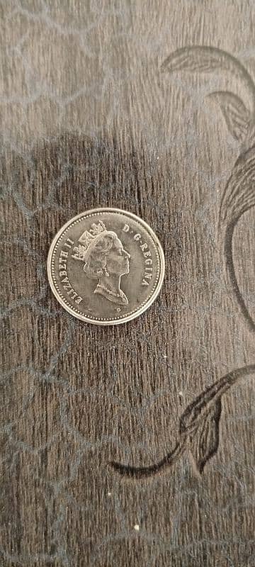 Canadians coin 25 cent 0