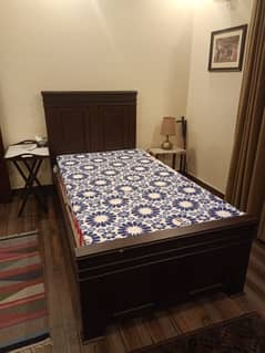 single bed with mattress