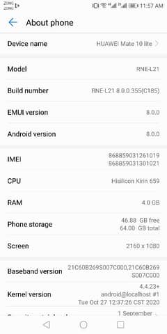 Mate 10 lite 4/64