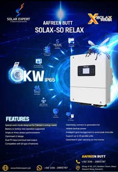 solax 6 kw ip65 inverter with 5 years warranty