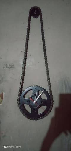 stylish chain sprocket wall clock