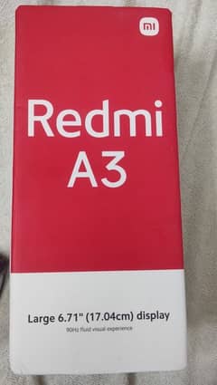 Redmi A3 Box Pack 4gb and 128gb Memory