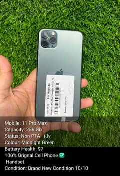 iphone 11 pro max 256gb non pta jv 0