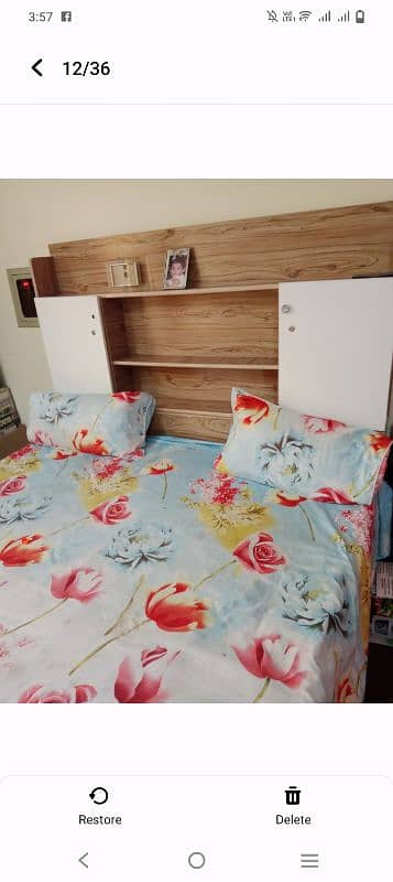 lasani wood double bed 10 /10 condition 1