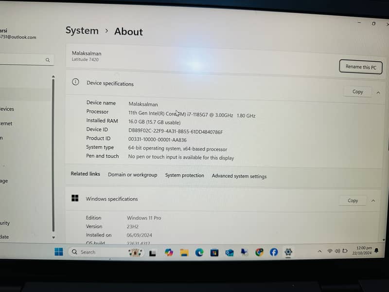 Dell latitude 7420 11 generation core i 7, like new laptop 2