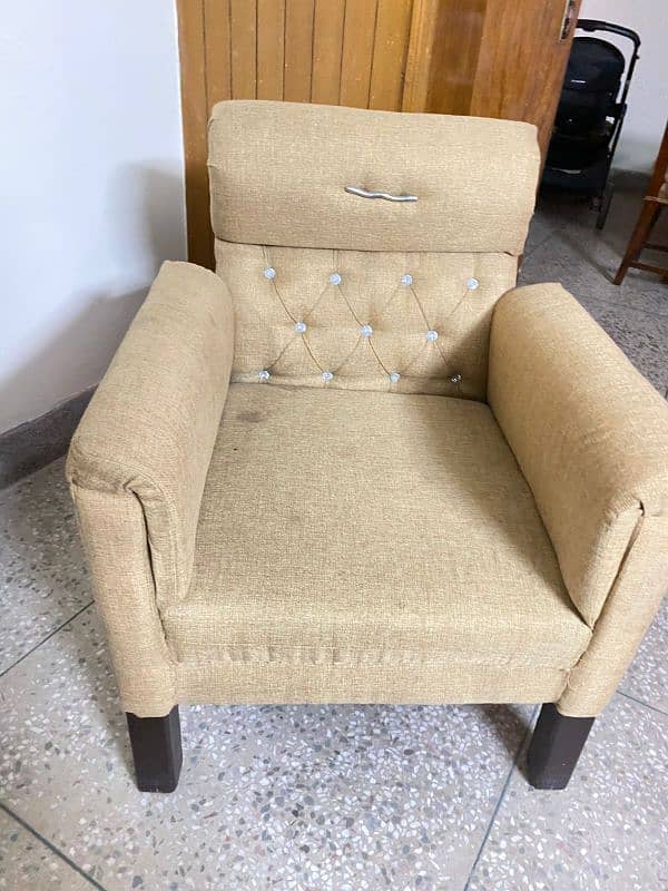 Beautiful least Used Cream Color Sofa Set 2