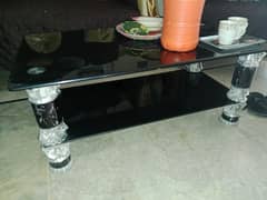 NEW GLASS CENTER TABLE WITH GOOD CONDITION PIPE FITTING 0