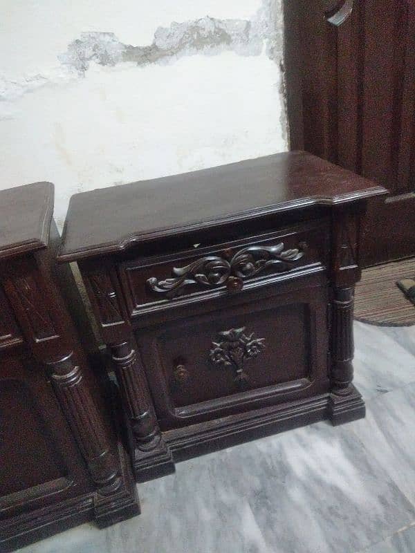 wooden bed with dressing table 5