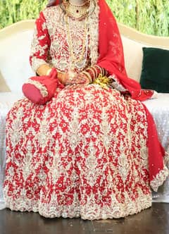 Bridal lehnga| Barat lehnga| Barat dress| Red lehnga 0