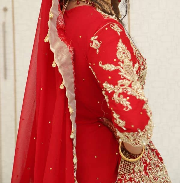 Bridal lehnga| Barat lehnga| Barat dress| Red lehnga 6