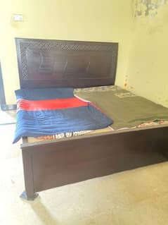 wooden bed for sale only used 2 months