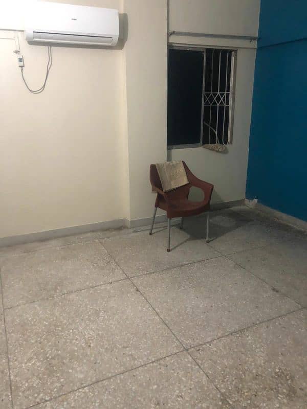 2 bed DD Flat good condition road facing Gulshan-e-Iqbal block 13 E 2