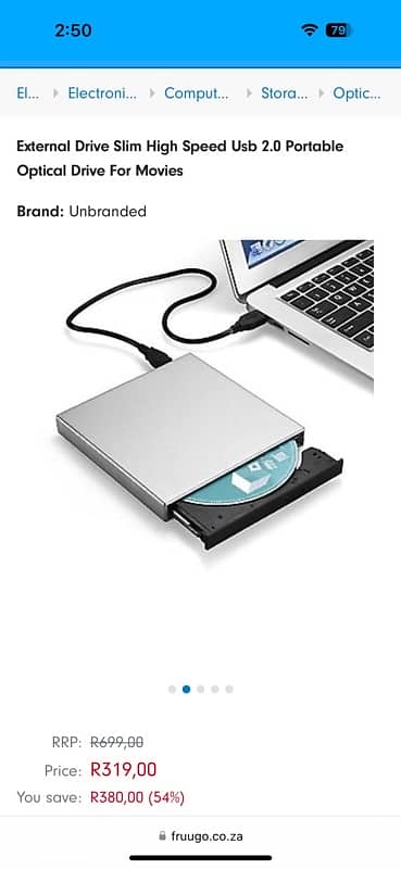 USB Slim Potable Optical Drive 2.0 3