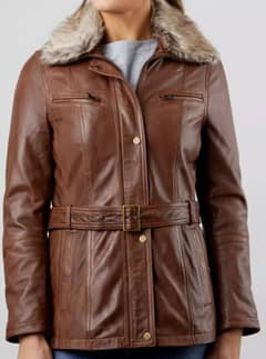 Sale! - $500 Lakeland Signature UK Tirril Belted Leather Coat 0