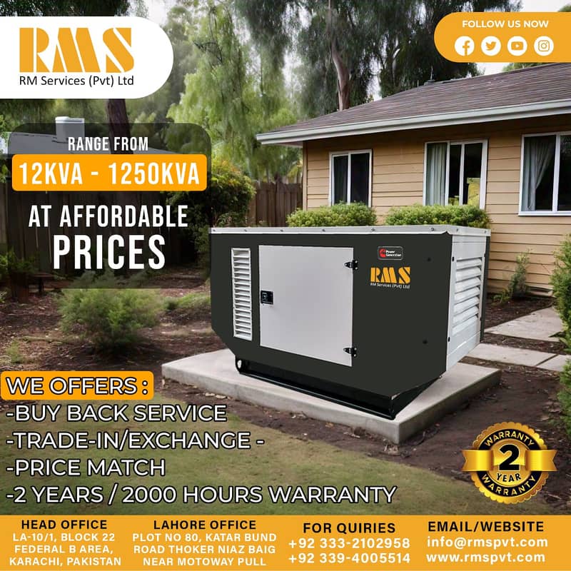 10 KVA | 20 KVA | 30 KVA | 50 KVA | 100 KVA Generator for sale | 1500 1