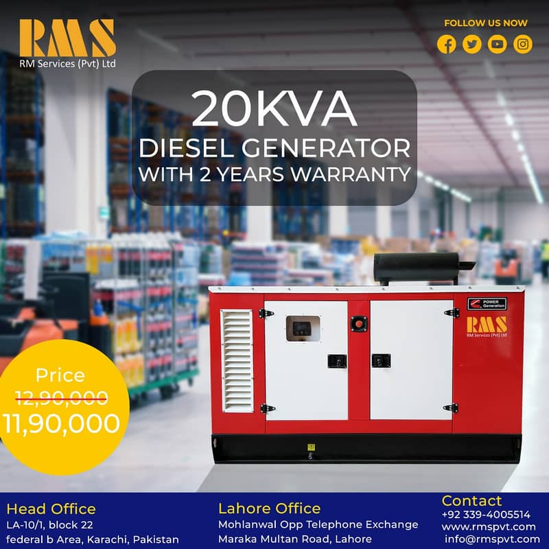 10 KVA | 20 KVA | 30 KVA | 50 KVA | 100 KVA Generator for sale | 1500 2