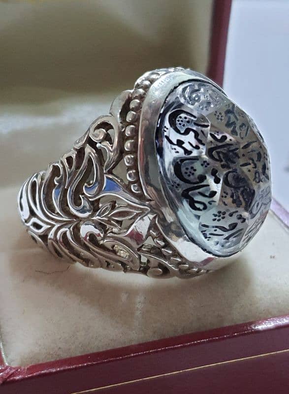 silver ring in reasonable price with real stone 8