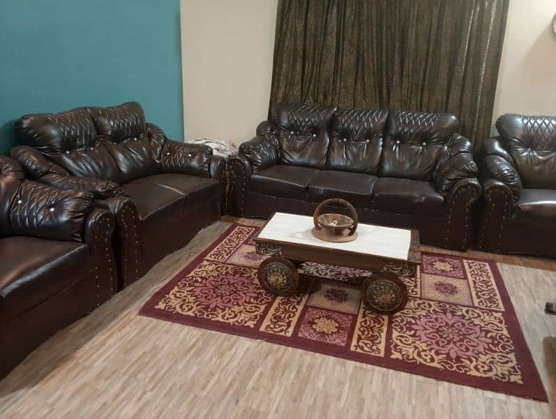 Leather sofa set 0