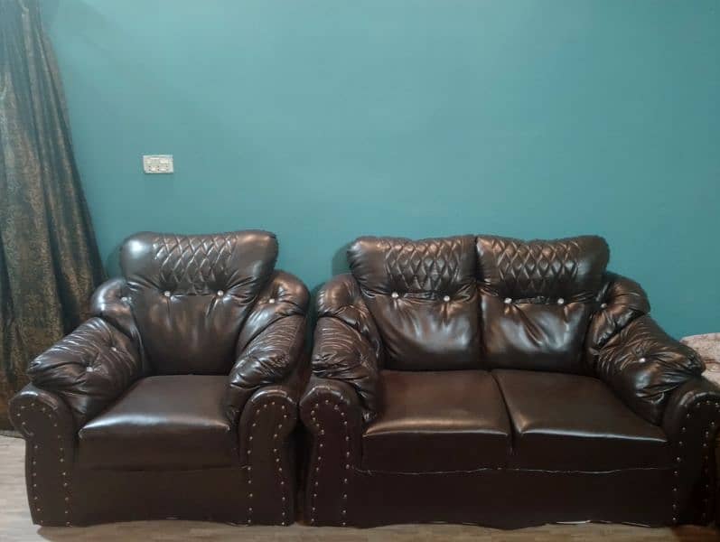 Leather sofa set 1