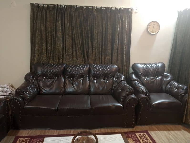 Leather sofa set 3