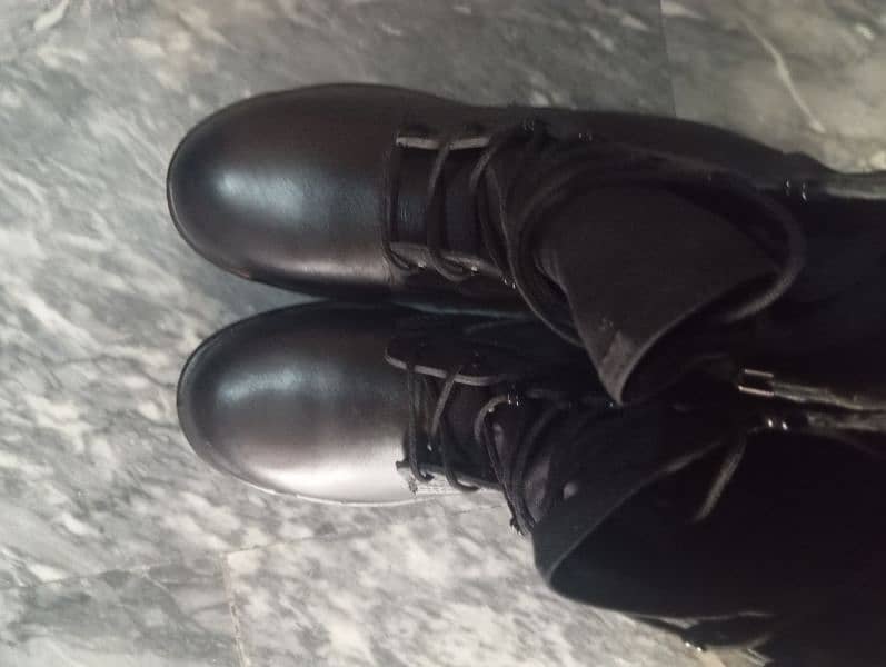 Army Black long Shoes Size 9 and 10 Available 1