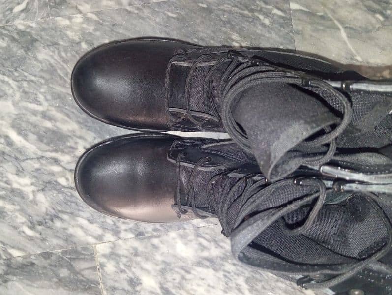 Army Black long Shoes Size 9 and 10 Available 5