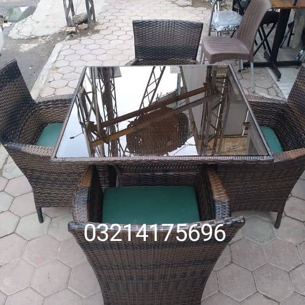 OUTDOOR GARDEN RATTAN UPVC FURNITURE SOFA SET CHAIRS TABLE UMBRELLA 7