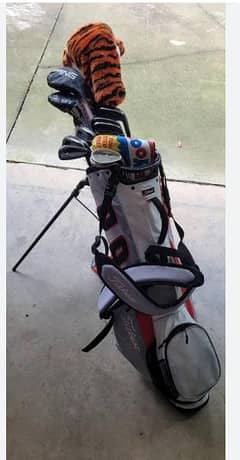 golf bags with clubs