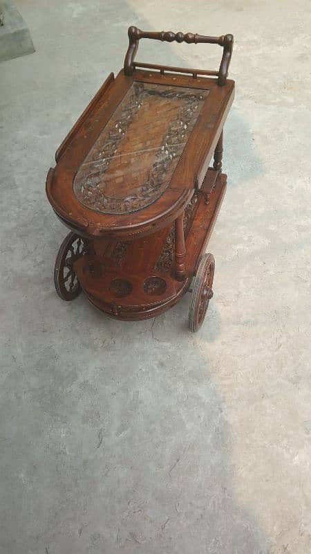 wooden tea trolly 2