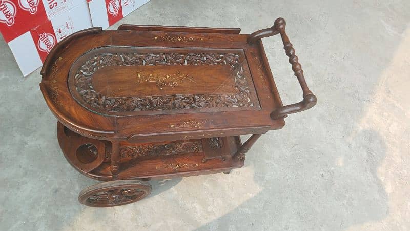 wooden tea trolly 3