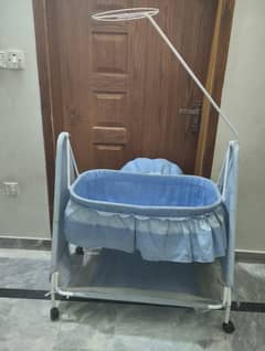 Baby Cot Swing In Metal Frame Bed With Stand Support . 03365036979