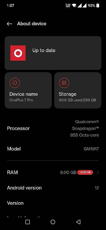 Oneplus 7 pro 8gb ram 256gb rom 10