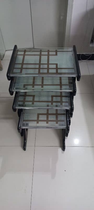 Tea Trolley + Set Of 4 Side Tables 4