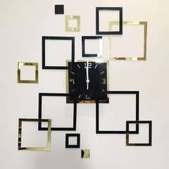 Square Modern Abstract Analogue Wall Clock