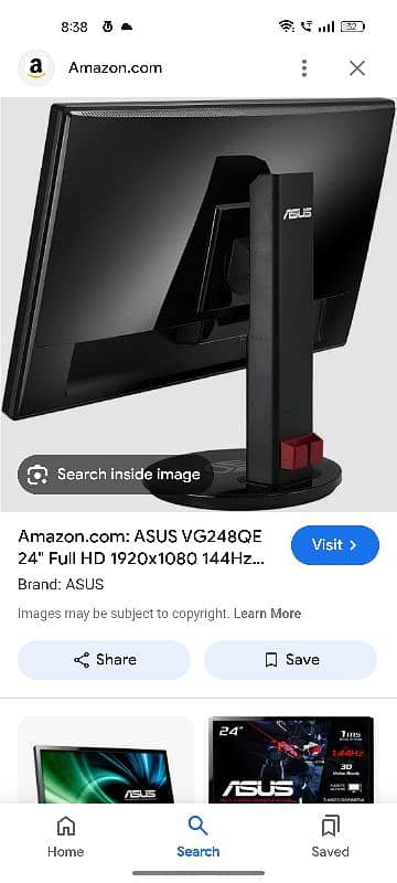 Asus 144hz gamingeq monitor 1ms responstime amd fresync  3d version 3