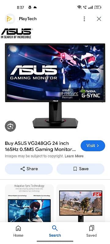 Asus 144hz gamingeq monitor 1ms responstime amd fresync  3d version 5