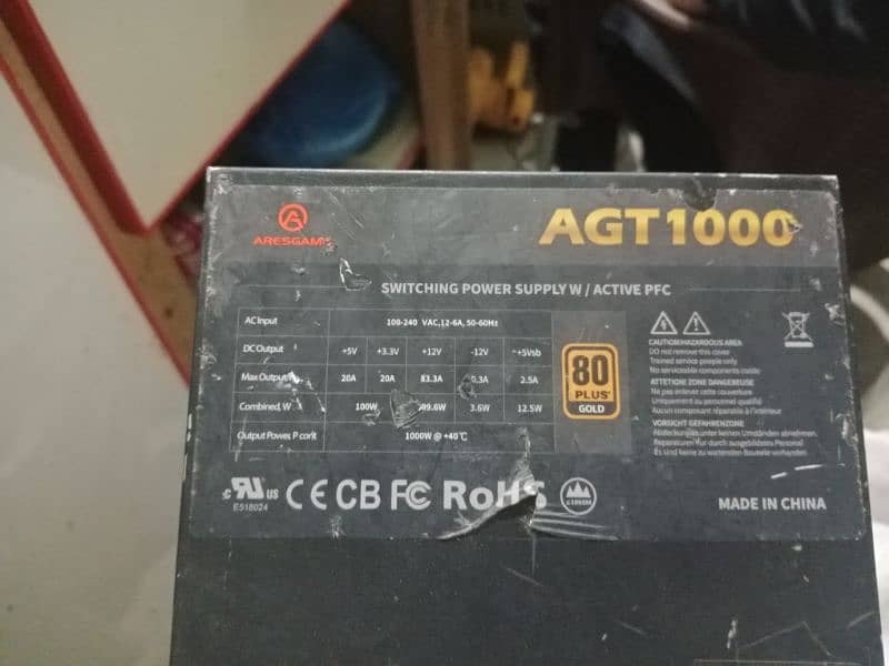 Agt 1000 w power supply 80plus gold 2