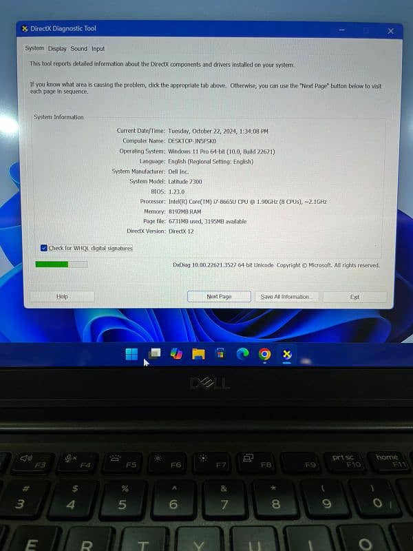 Dell latitude 7300 (i7-8th Generation) 8