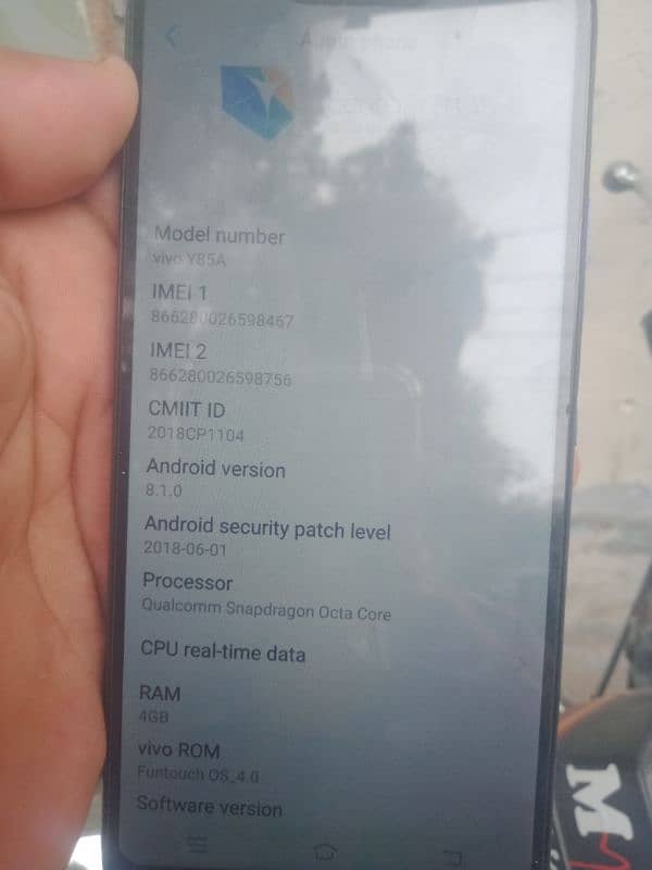 vivo  y85a 4.64 just mobile hn. 1